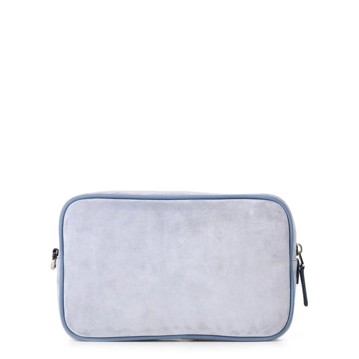 Santoni Travel Bag aus Veloursleder blau Clutch