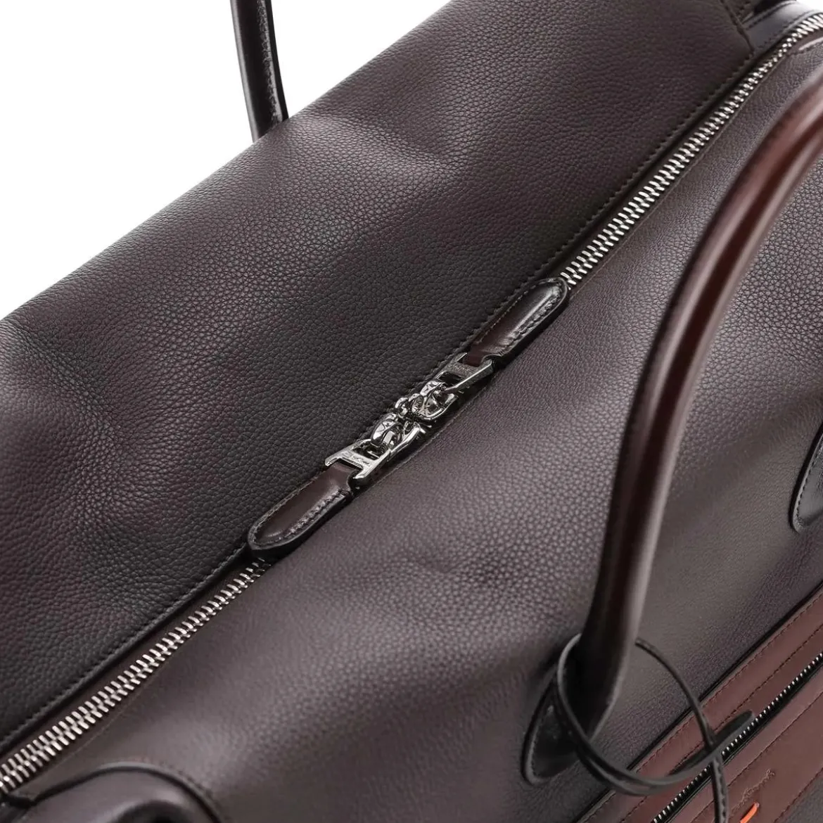 Santoni Weekender aus Leder braun Weekender