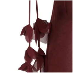 Self Portrait Burgundy Sleeveless Maxi Dress Black Maxikleid