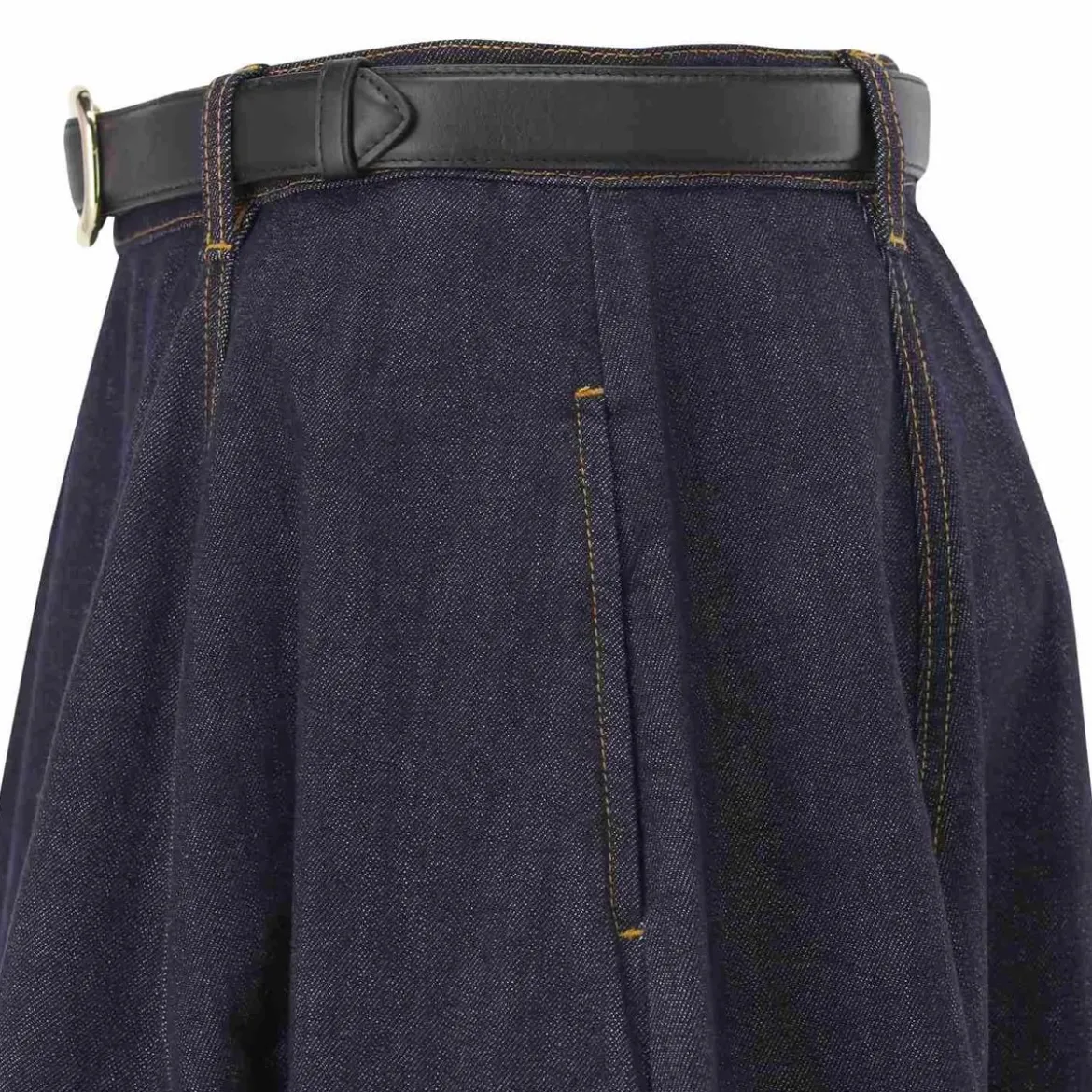 Self Portrait Midirock aus Denim blau Midirock