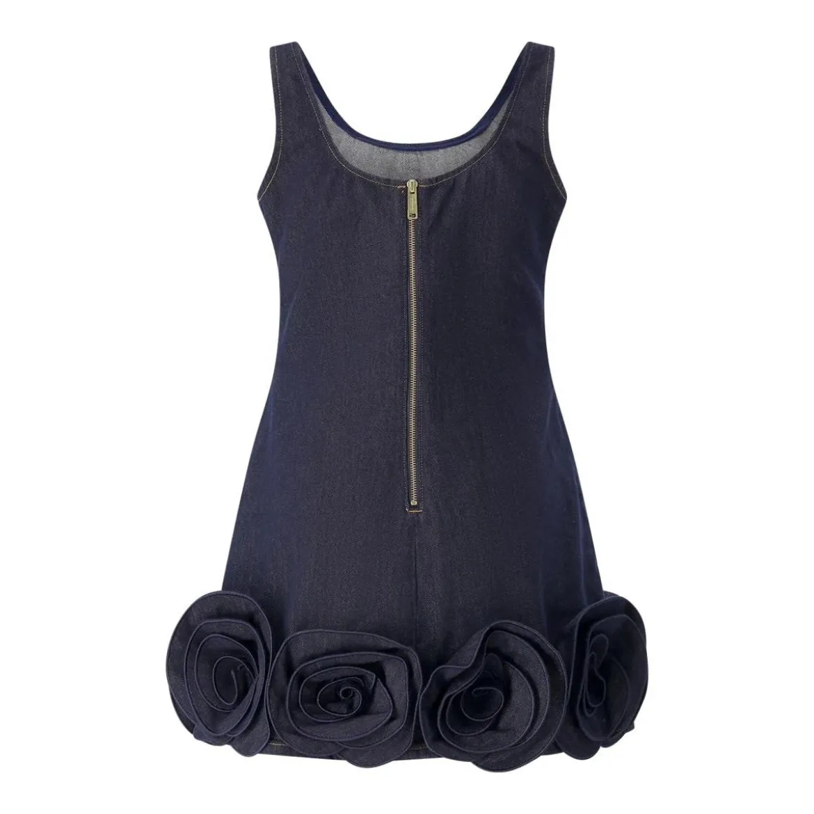 Self Portrait Sheath Dress With 3D Flowers Black Minikleid