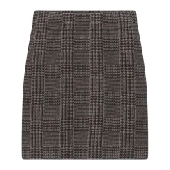 Sminfinity Rock Glencheck Slip On Skirt braun Minirock