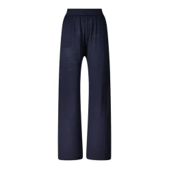 Sminfinity Weite Hose aus Seide & Leinen blau Stoffhose