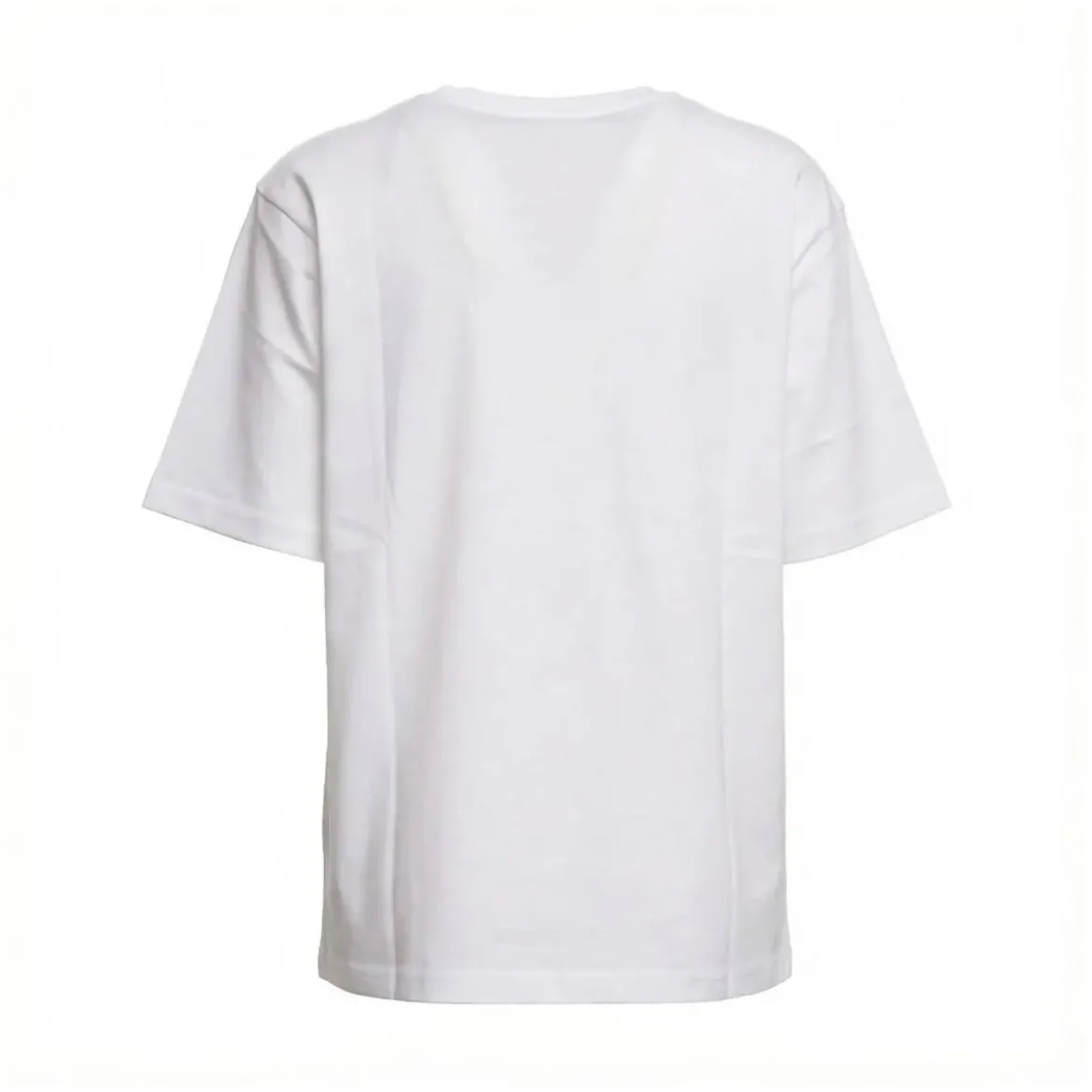 Sportmax Crewneck T-Shirt With Chest Print White T-Shirt