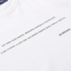 Sportmax Crewneck T-Shirt With Chest Print White T-Shirt