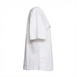 Sportmax Crewneck T-Shirt With Chest Print White T-Shirt