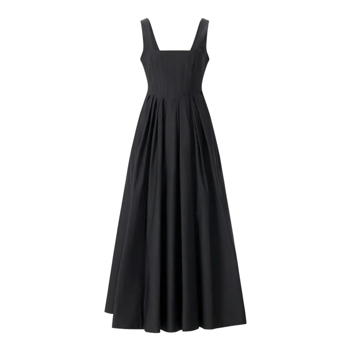 Sportmax Maxikleid Giro aus Baumwolle schwarz Maxikleid