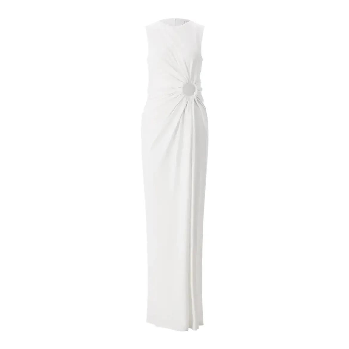 Sportmax Maxikleid Salett mit Cut-Out weiß Maxikleid