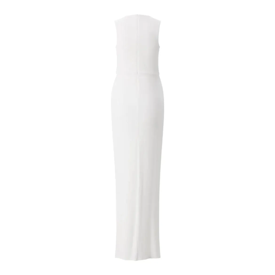 Sportmax Maxikleid Salett mit Cut-Out weiß Maxikleid