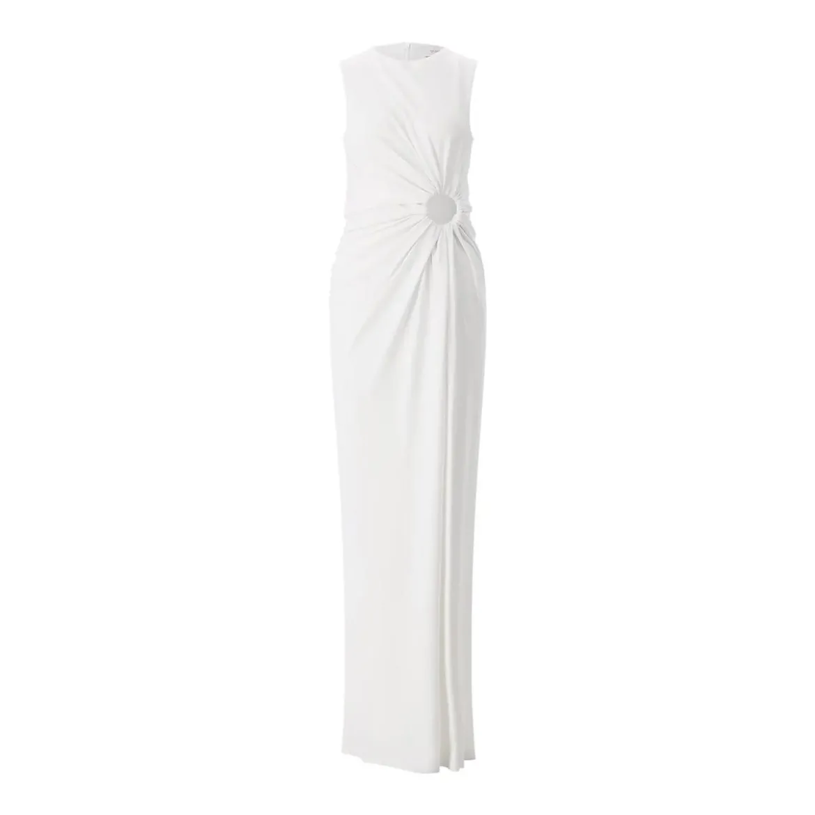 Sportmax Maxikleid Salett mit Cut-Out weiß Maxikleid