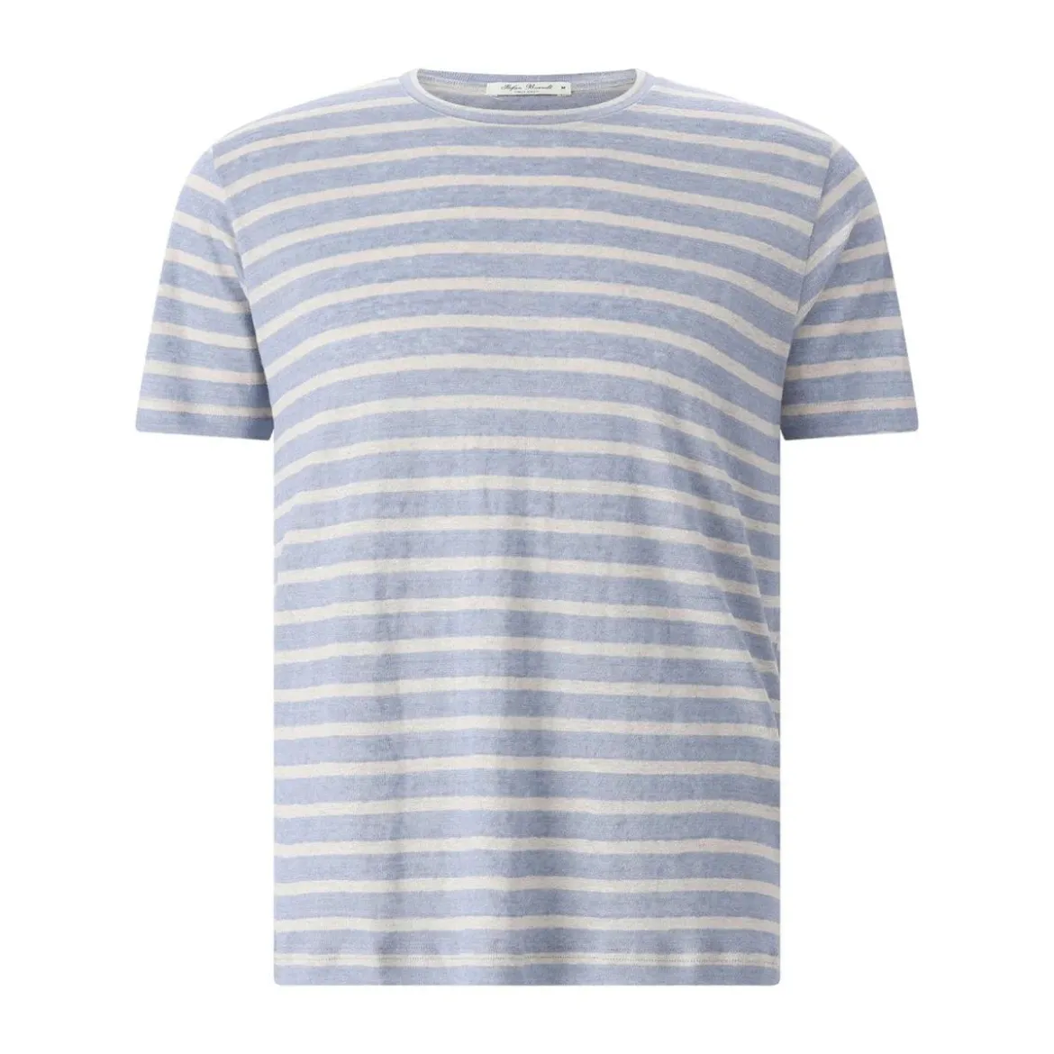 Stefan Brandt Gestreiftes T-Shirt Enno aus Leinen grau T-Shirt