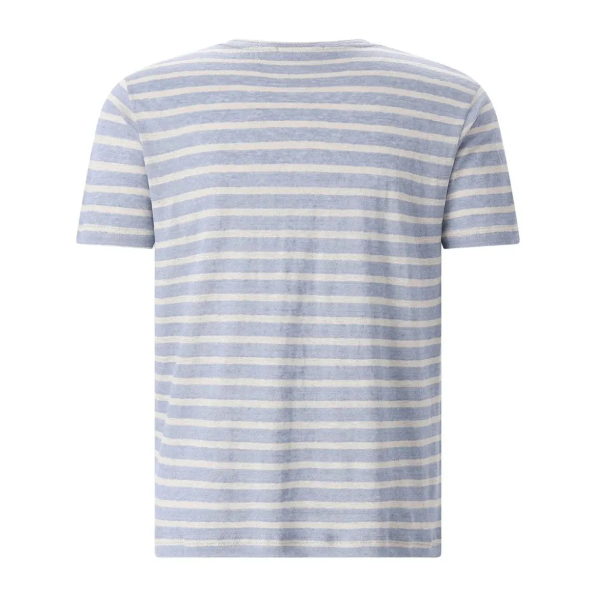 Stefan Brandt Gestreiftes T-Shirt Enno aus Leinen grau T-Shirt