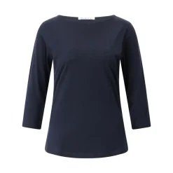 Stefan Brandt T-Shirt Elsa mit 3/4 Ärmeln Dunkelblau Poloshirt