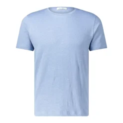 Stefan Brandt T-Shirt Enno aus Leinen blau T-Shirt