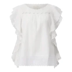 STELLA FOREST Blusenshirt Jayna mit Stickerei Weiß Bluse