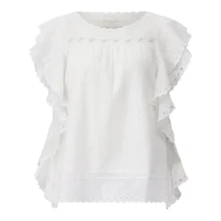 STELLA FOREST Blusenshirt Jayna mit Stickerei Weiß Bluse