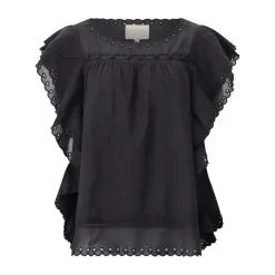 STELLA FOREST Blusenshirt Jayna mit Stickerei Weiß Bluse