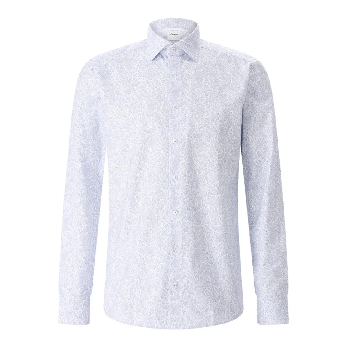 STENSTRÖMS Regular-Fit Hemd mit Paisleymuster blau Hemd