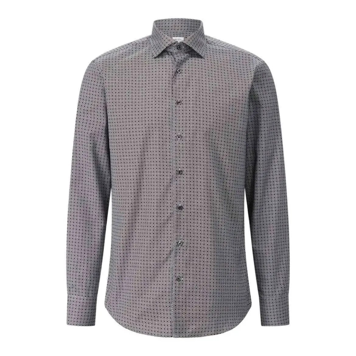 STENSTRÖMS Regular-Fit Twillhemd mit Muster Rot Hemd