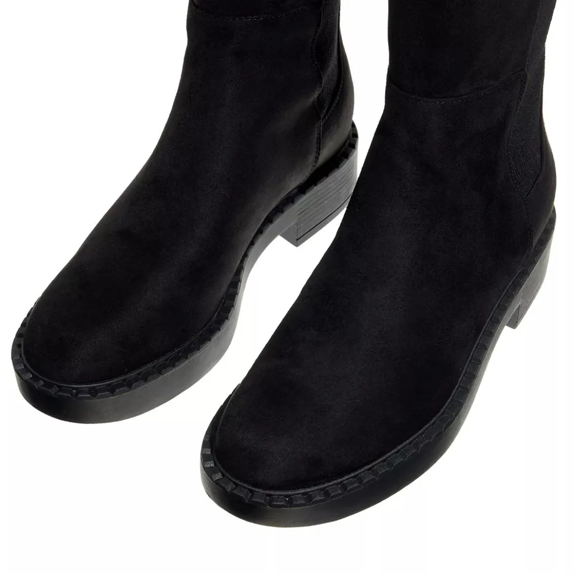 Steve Madden Applause Black Overknee-Boots