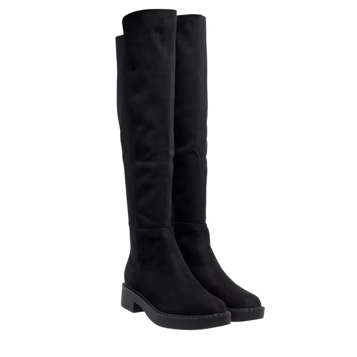 Steve Madden Applause Black Overknee-Boots