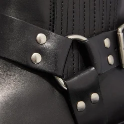 Steve Madden Breaker Black Leather Stiefeletten