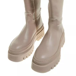 Steve Madden Chipp Greige Leather Stiefel