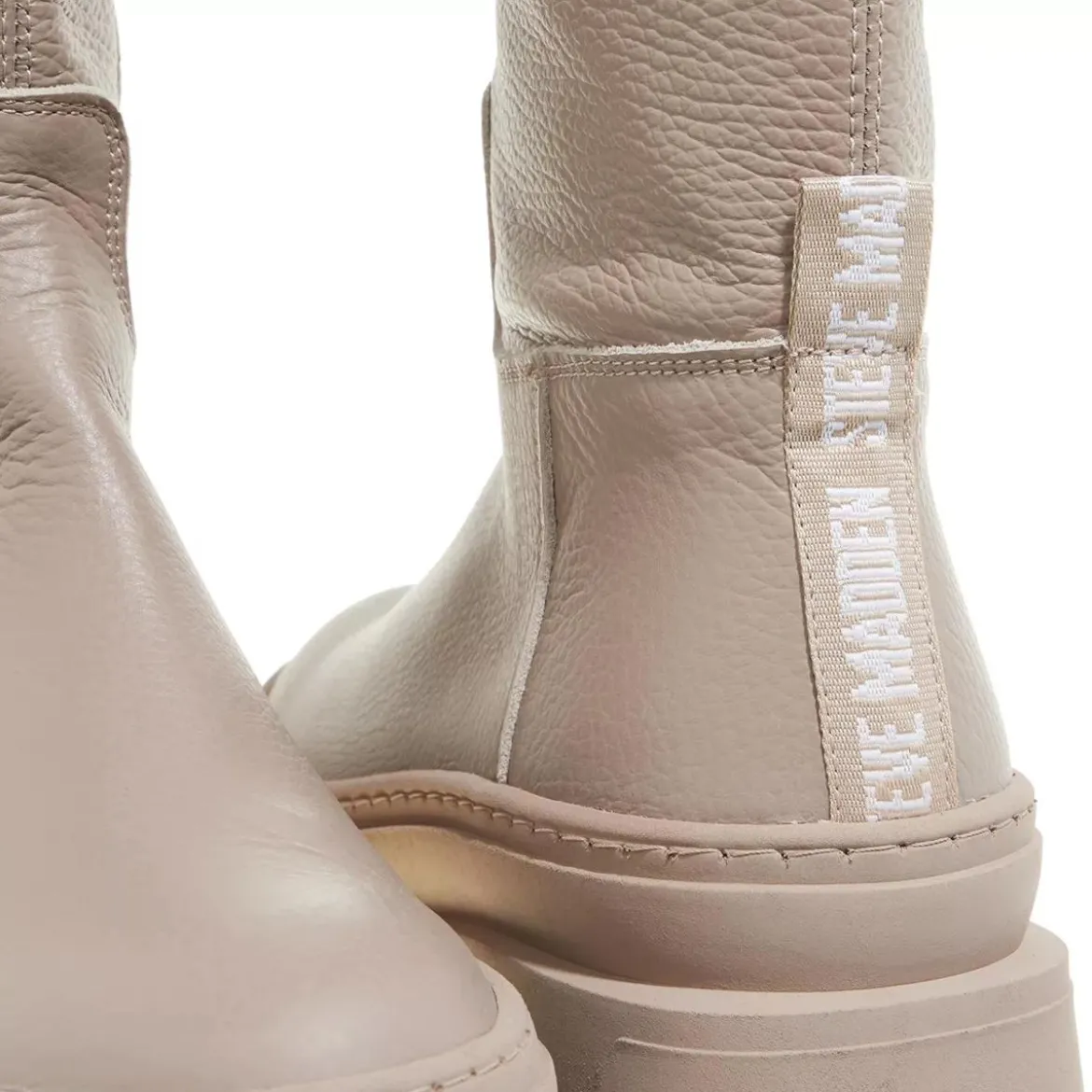 Steve Madden Chipp Greige Leather Stiefel