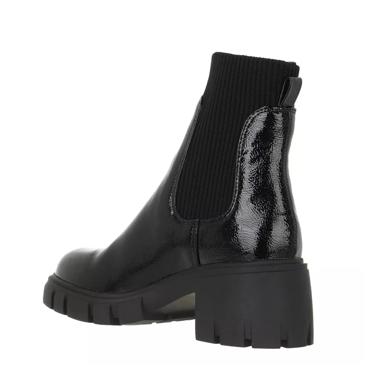 Steve Madden Hayle Bootie Black Patent Stiefeletten