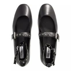 Steve Madden Macbeth Black Leather Ballerinas