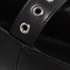 Steve Madden Macbeth Black Leather Ballerinas