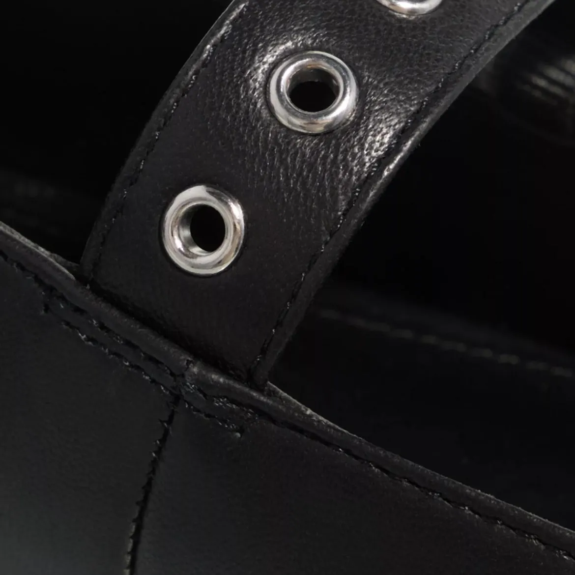 Steve Madden Macbeth Black Leather Ballerinas