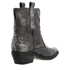 Steve Madden Waynoa Silver Leather Cowboy-Stiefel