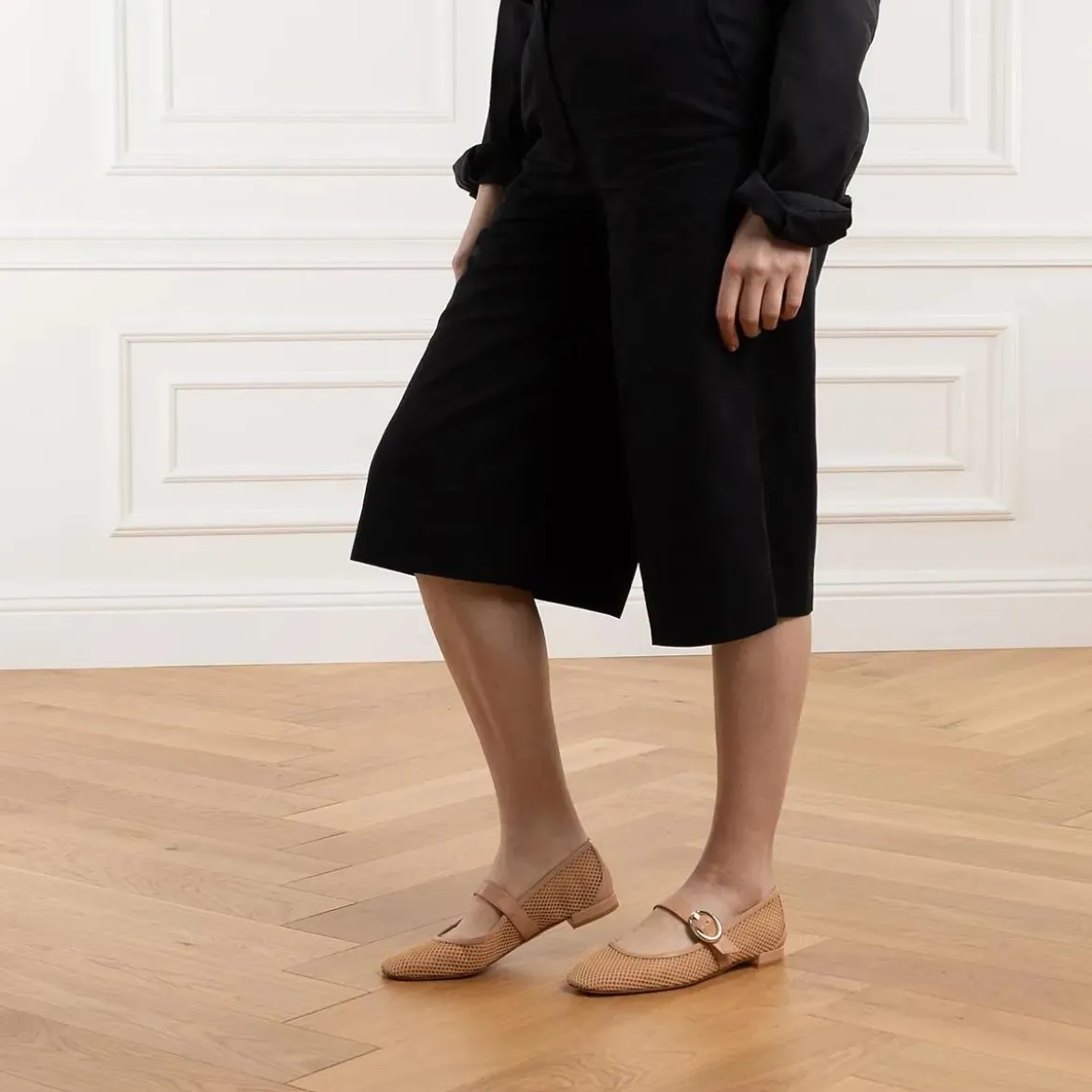 Stuart Weitzman Arabella Mary Jane Ginger Ballerinas