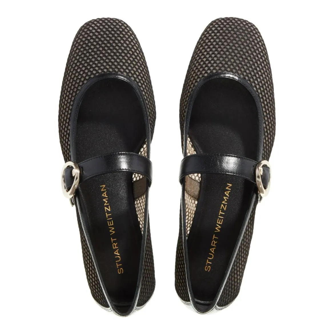 Stuart Weitzman Arabella Mary Jane Black Mary Janes