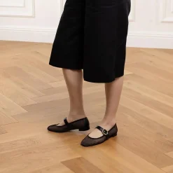 Stuart Weitzman Arabella Mary Jane Black Mary Janes