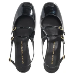Stuart Weitzman Benni Mj Slingback Black Ballerinas