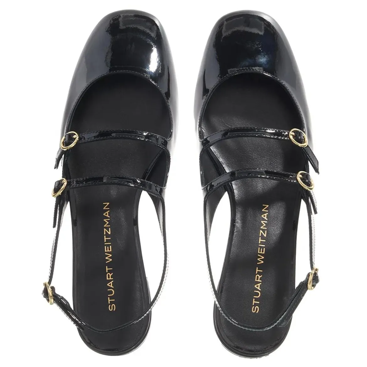 Stuart Weitzman Benni Mj Slingback Black Ballerinas