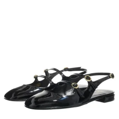 Stuart Weitzman Benni Mj Slingback Black Ballerinas