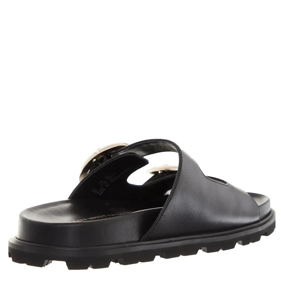 Stuart Weitzman Benni Sport Slide Black Sandalen