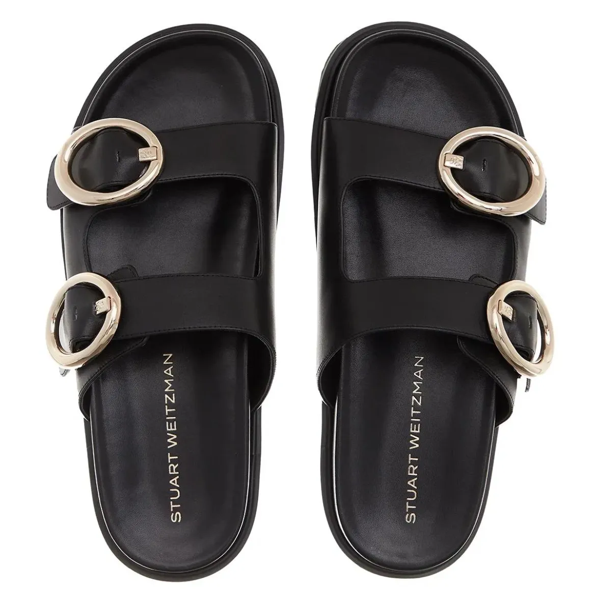 Stuart Weitzman Benni Sport Slide Black Sandalen