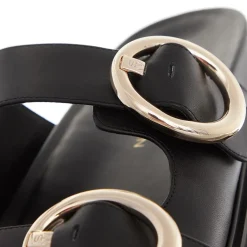 Stuart Weitzman Benni Sport Slide Black Sandalen