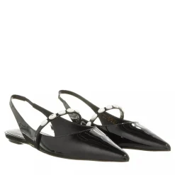 Stuart Weitzman Emlia Pearlita Slingback Flat Black Ballerinas