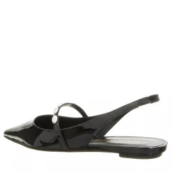 Stuart Weitzman Emlia Pearlita Slingback Flat Black Ballerinas