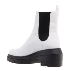 Stuart Weitzman Norah White Chelsea Boots