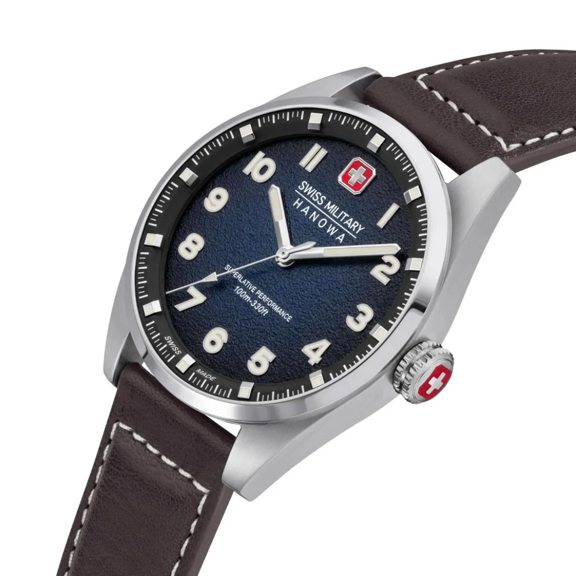 Swiss Military Hanowa Quarzuhr Greyhound dunkel-braun Quarzuhr