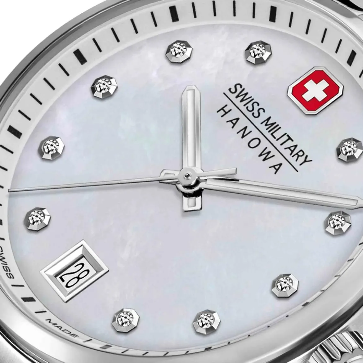 Swiss Military Hanowa Quarzuhr Roadrunner Lady Sparkle silber Quarzuhr
