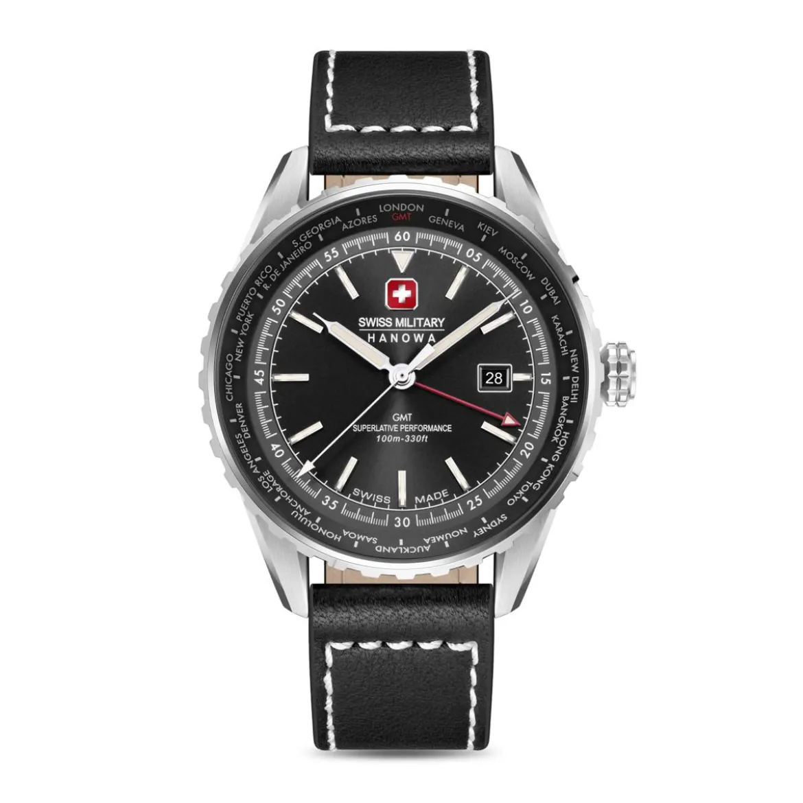 Swiss Military Hanowa Quarzuhr Afterburn Gmt schwarz Automatikuhr