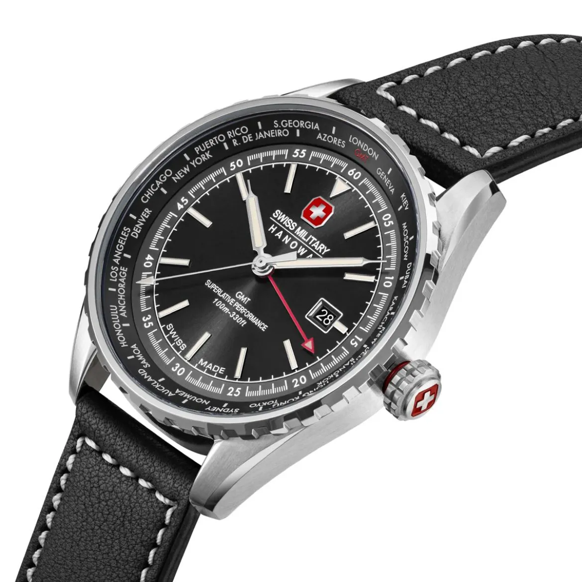 Swiss Military Hanowa Quarzuhr Afterburn Gmt schwarz Automatikuhr