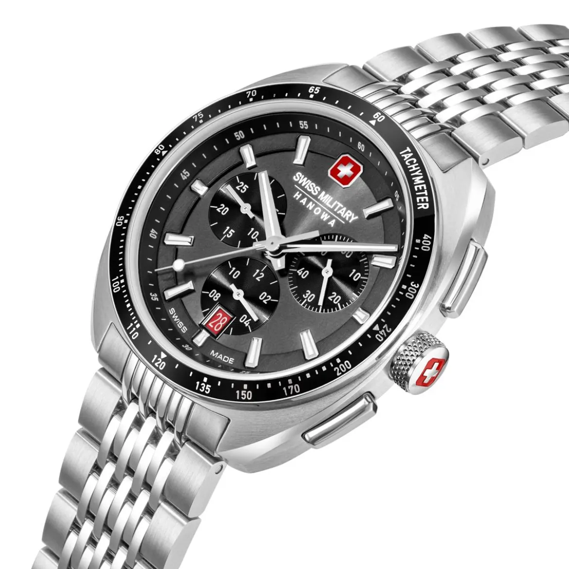 Swiss Military Hanowa Quarzuhr Defender silber Chronograph